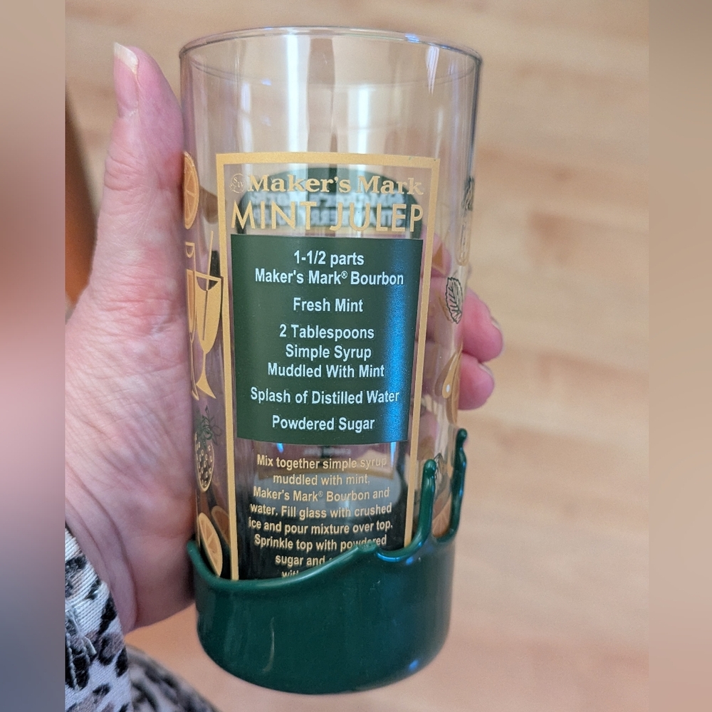 Makers Mark Mint/Strawberry Julep Recipe Glass